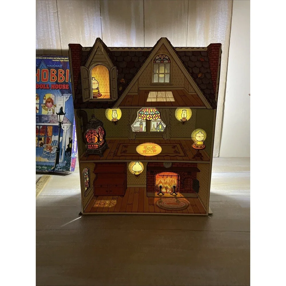 Vintage 1977 Holly Hobbie Magic Glow Doll House Colorforms Playset